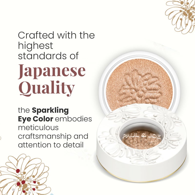 Paul & Joe Sparkling Eye Shadow, Iridescent Eye Glitter with a Buildable Pop of Color, Hydrating Eye Makeup with Dewy Effect, Smooth Gel Application, Sparkling Nude Ivory, 01 En Point, 0.21 oz - Image 4